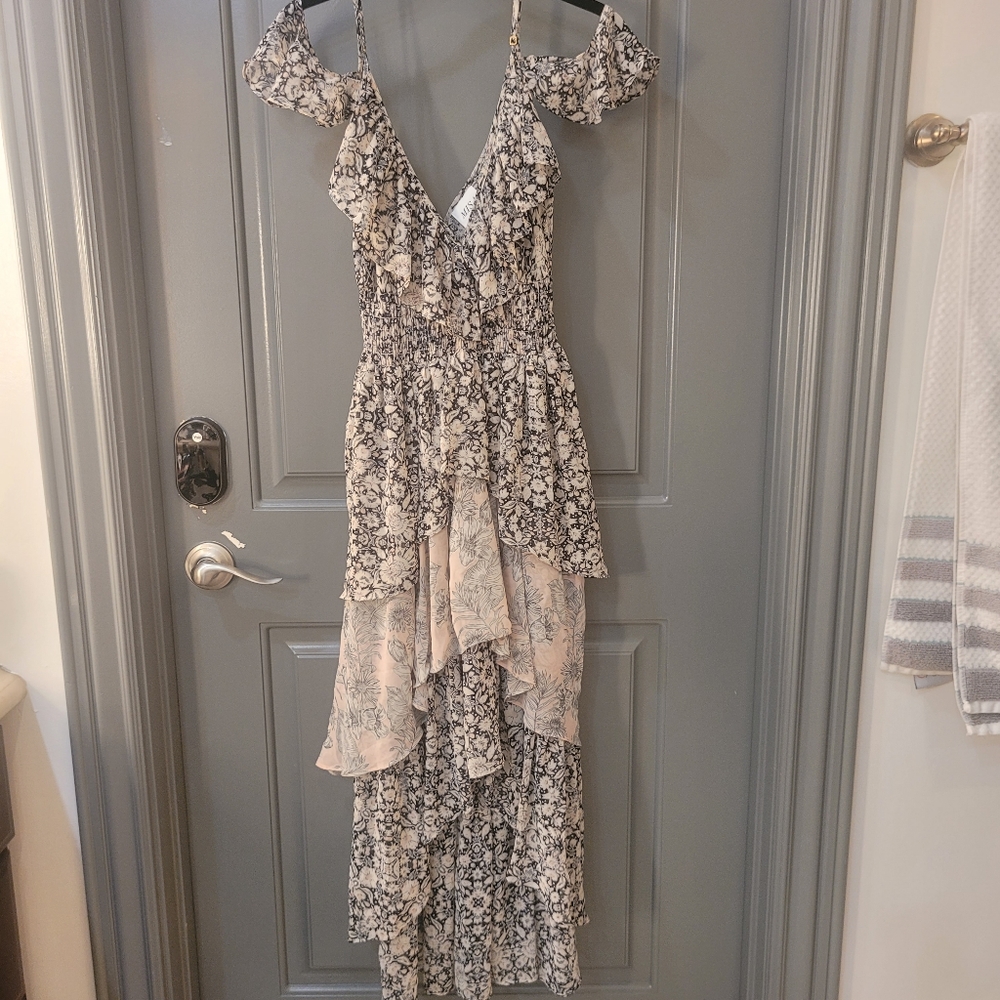 Misa floral layered dress